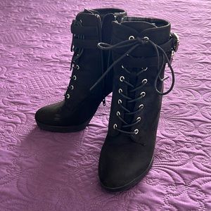 Black combat boot heels